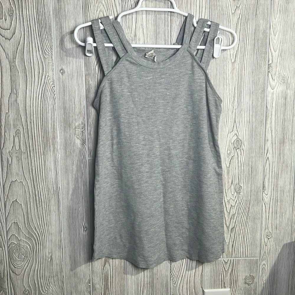 Women 7th Ray gray tank top size small